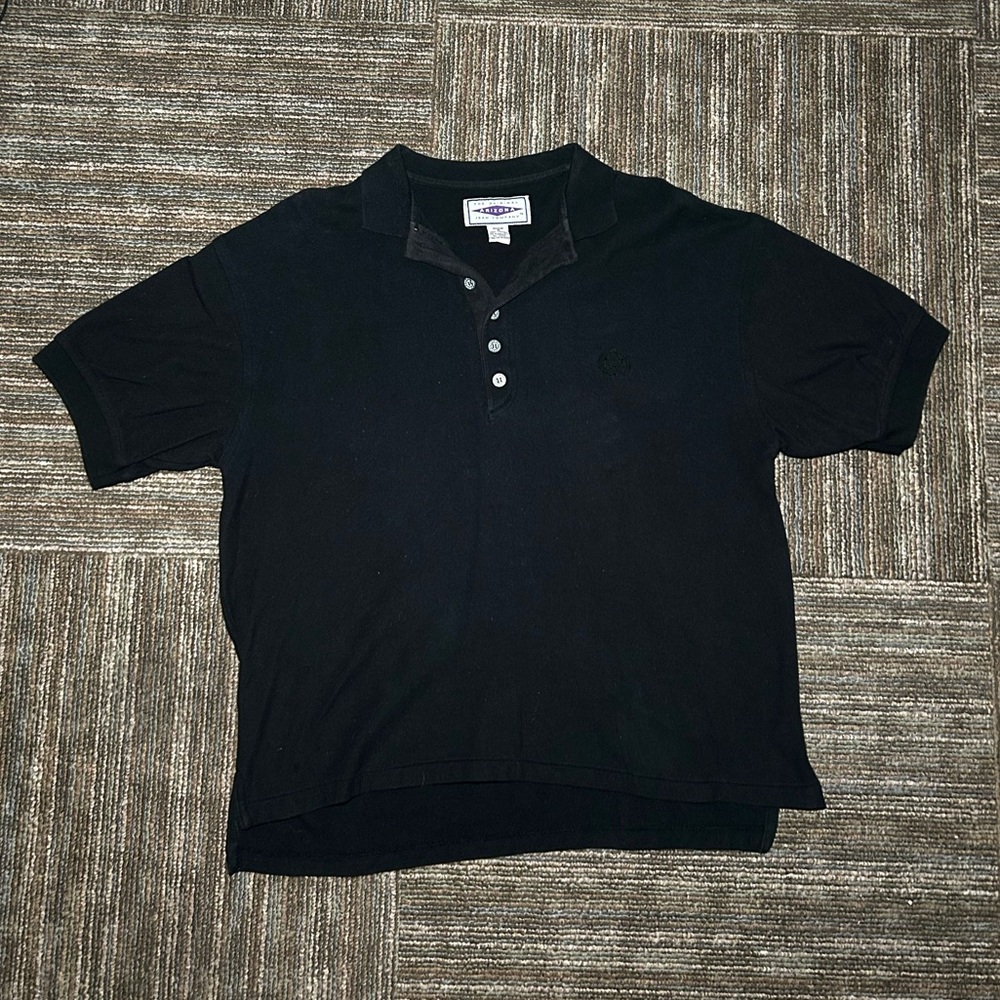 Black Vintage 1990s Arizona Jean Company Mens M Polo Shirt - New York Streetwear